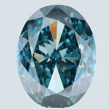 Shiny Of 4.11 CT Oval Shape Fancy Vivid Blue Color VS2 Clarity Moissanite Diamond For Bright Pause