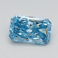 Hot Spelling 0.73 CT Radiant Shape Fancy Vivid Blue Color VVS1 Clarity Lab Grown Diamond For Soft Wind