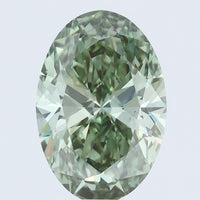 Stunning Of 3.19 CT Oval Shape Fancy Vivid Green Color VS2 Clarity Lab Grown Diamond For After Light