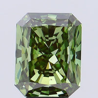 Stunning Of 4.23 CT Emerald Shape Fancy Vivid Green Color VS2 Clarity Lab Grown Diamond For No Rush