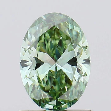 Designer Of 0.78 CT Oval Shape Fancy Vivid Green Color VS1 Clarity Moissanite Diamond For Kind Hours