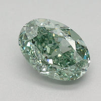 Perfect Of 0.73 CT Oval Shape Fancy Vivid Green Color VS1 Clarity Lab Grown Diamond For Her Smile