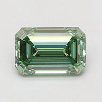 Timeless Of 2.04 CT Emerald Shape Fancy Vivid Green Color VS2 Clarity Lab Grown Diamond For Just Light