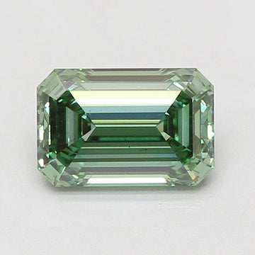 Timeless Of 2.04 CT Emerald Shape Fancy Vivid Green Color VS2 Clarity Lab Grown Diamond For Just Light
