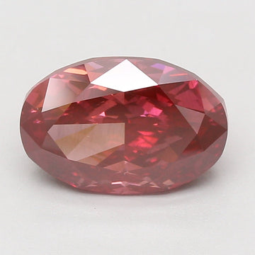 Timeless Of 4.04 CT Oval Shape Fancy Deep Pink Color VS2 Clarity Lab Grown Diamond For Wide Blue