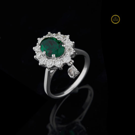 Stunning 18K Gold Lab Created Diamond Bridal Ring for Proposals