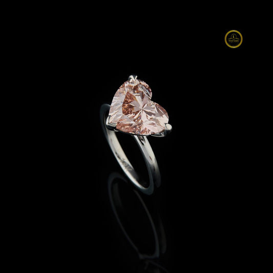 Solitaire Heart Wedding Ring - view 2