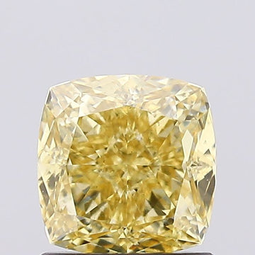 Latest 1.14 CT Cushion Shape Fancy Vivid Yellow Color VS2 Clarity Moissanite Diamond For Gift Ring
