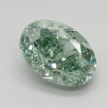 Perfect Of 0.73 CT Oval Shape Fancy Vivid Green Color VS1 Clarity Moissanite Diamond For Her Smile