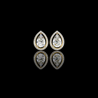 1.50 CT Luxury Lab Created Pear Shaped Halo Stud Earrings Perfect for Special Occasions