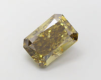 Exclusive Of 4.54 CT Emerald Shape Fancy Light Yellow Brown Color VS2 Clarity Lab Grown Diamond For Kind Storm