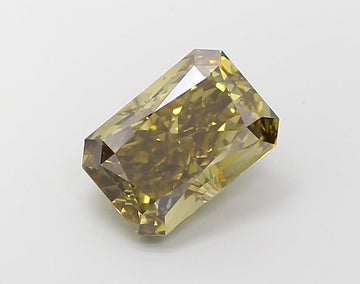 Exclusive Of 4.54 CT Emerald Shape Fancy Light Yellow Brown Color VS2 Clarity Lab Grown Diamond For Kind Storm