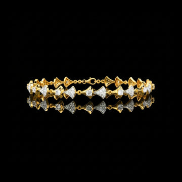 7.15 TCW Elegant Lab Grown Round Cut Created Diamond Bracelet Custom Design By Ivevar
