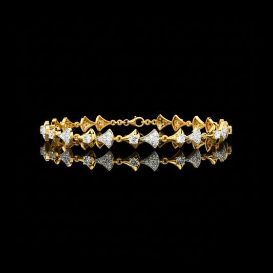 7.15 TCW Elegant Lab Grown Round Cut Created Diamond Bracelet Custom Design By Ivevar