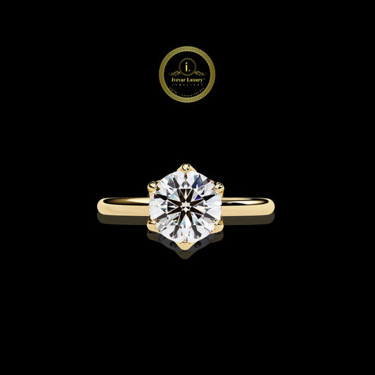 Exquisite Custom Lab Grown Diamond Engagement Rings in Solid Gold for Women