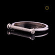 Iced Bar Cuff Bracelet – White Tone Luxury Design - view 4