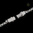 Custom Initial “S” Charm Necklace Silver Statement Chain - view 4