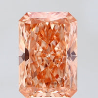 Great Of 4.02 CT Emerald Shape Fancy Vivid Orange Color VS2 Clarity Lab Grown Diamond For Clear Eyes