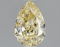 Sparkling 1.02 CT Pear Shape Fancy  Intense Yellow  Color VVS1 Clarity Lab Grown Diamond For Silver Days