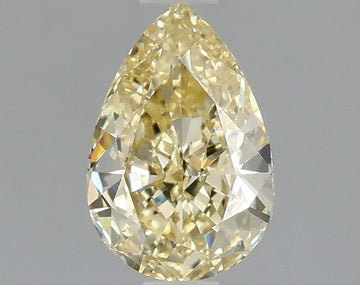 Sparkling 1.02 CT Pear Shape Fancy  Intense Yellow  Color VVS1 Clarity Lab Grown Diamond For Silver Days