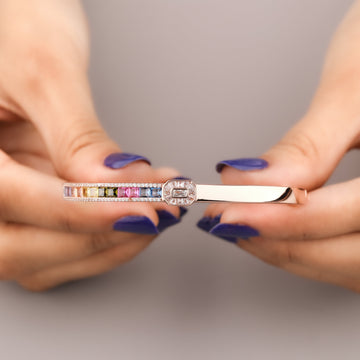 Luxury Natural Sapphire Diamond Bracelet Customizable & Elegant By Ivevar