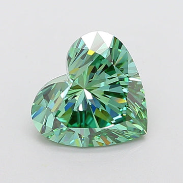 Hot Selling 3.08 CT Heart Shape Fancy Vivid Green Color VVS2 Clarity Moissanite Diamond For Propose Ring