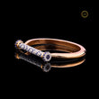 Blue Sapphire Pave Bar Bangle Bracelet - view 4