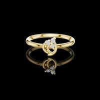 0.30 TCW Precious Lab Grown Round Cut Diamond Ring For One Wish