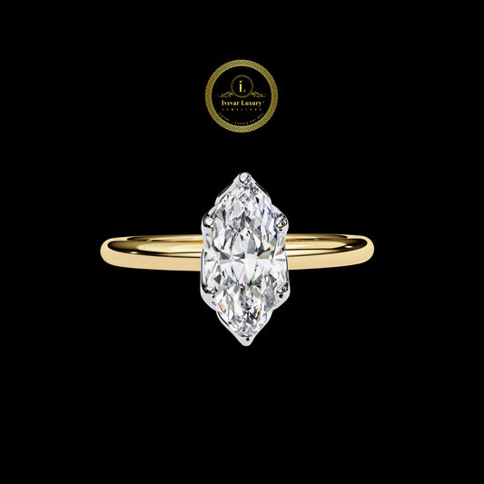 Elegant Diamond Engagement Rings for Women Solid Gold Bands