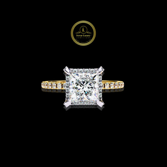 Luxury Custom Made Wedding Rings Gold with Lab Grown Diamond for Her