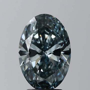 Designer Of 3.01 CT Oval Shape Fancy Intense Blue Color VS2 Clarity Moissanite Diamond For Soft Days