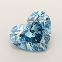 Ultimate Of 3.03 CT Heart Shape Fancy Vivid Blue Color VS2 Clarity Moissanite Diamond For Warm Dusk