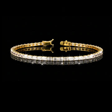 11.2 TCW Brilliant Moissanite Emerald Diamond Tennis Bracelet A Modern Masterpiece of Sparkle By Ivevar