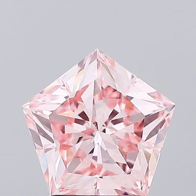 2.50 Ct Antique Cut Fancy Intense Pink Moissanite - VVS2 Clarity