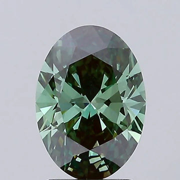 Luxury Of 2.07 CT Oval Shape Fancy Vivid Green Color VS2 Clarity Moissanite Diamond For True Lines