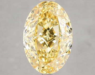 Timeless 4.85 CT Oval Shape Fancy Vivid Yellow Color VS1 Clarity Lab grown Diamond For Wedding Ring