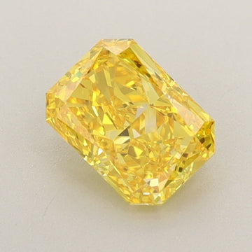 Brilliant 0.79 CT Radiant Shape Fancy Vivid Yellow Color VVS1 Clarity Lab Grown Diamond For One Glance
