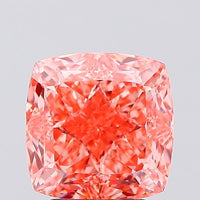 Shiny 3.14 CT Cushion Shape Fancy Vivid Orange Pink Color VS1 Clarity Moissanite Diamond For Gift Ring
