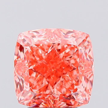 Shiny 3.14 CT Cushion Shape Fancy Vivid Orange Pink Color VS1 Clarity Moissanite Diamond For Gift Ring