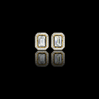 0.76 CT Lab Grown Emerald Cut Diamond Stud Earring The Ultimate Everyday Luxury For Mine