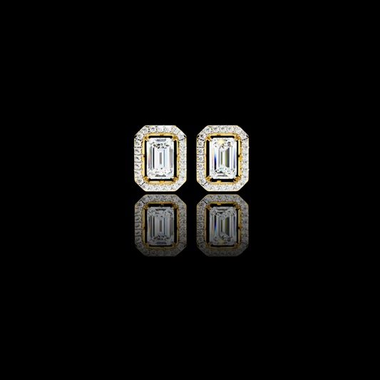 0.76 CT Moissanite Emerald Cut Diamond Stud Earring The Ultimate Everyday Luxury For Mine