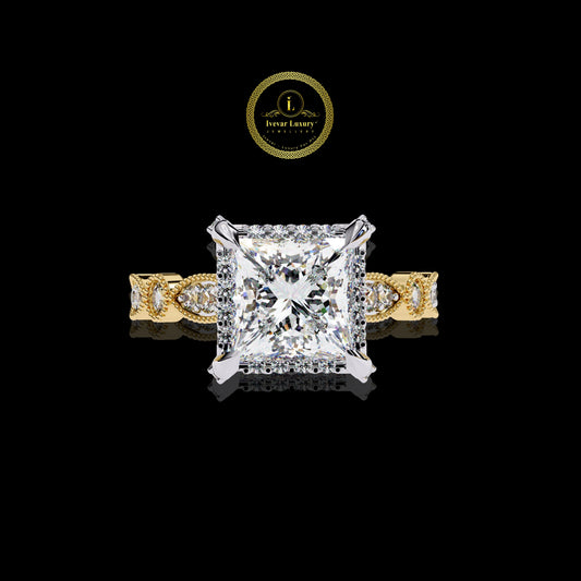 Handcrafted 10K 14K 18K Gold  Moissanite Diamond Ring Premium VVS1 Wedding & Proposal Jewelry