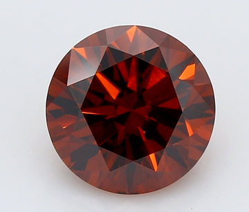 Sustainable 0.94 CT Round Shape Fancy Deep Orange Color VVS1 Clarity Lab Grown Diamond For Endless Ease