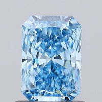 Great 0.83 CT Radiant Shape Fancy Vivid Blue Color VVS1 Clarity Lab Grown Diamond For Her Touch
