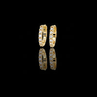 0.18 TCW Exquisite Luxury Moissanite Diamond Earring Round Brilliant Cut Luxury Hoops With Elegance