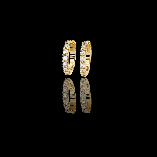 0.18 TCW Exquisite Luxury Moissanite Diamond Earring Round Brilliant Cut Luxury Hoops With Elegance