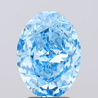 Minimalist 4.00 CT Oval Shape Fancy Vivid Blue Color VS1 Clarity Lab grown Diamond For Cocktail Ring