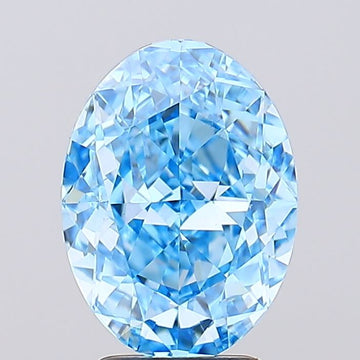 Minimalist 4.00 CT Oval Shape Fancy Vivid Blue Color VS1 Clarity Lab grown Diamond For Cocktail Ring