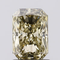 Trendy Radiant Shape Fancy Light Gray Yellow Color 1.04 CT VS2 Clarity Lab grown Diamond For Anniversary Ring