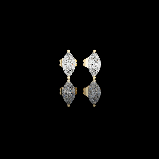 0.10 TCW Prestige Edition Lab Grown Marquise Cut Diamond Stud Earrings Minimal Fine Jewelry